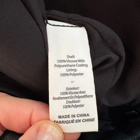 Cinq a sept Alizee Vegan Leather Mini Shirt Dress in Black. Size 10. NWT. - Picture 9 of 9